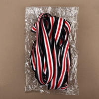 Тесьма трикотажная лампас 25 мм, 9,1 ± 0,5 м, цвет белый/чёрный/красный Тесьма трикотажная лампас 25 мм, 9,1 ± 0,5 м, цвет белый/чёрный/красный