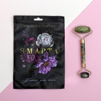 Массажёр гуаша для лица и зоны декольте &laquo;8 марта&raquo; кальцит, серпентин