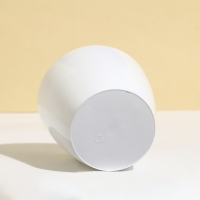 Горшок для цветов, d = 12,5 см, 1 л, пластик, белый