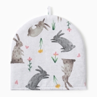 Грелка на чайник Доляна Fluffy bunnies 28х28см, 100% хл, 164г/м2 Грелка на чайник Доляна Fluffy bunnies 28х28см, 100% хл, 164г/м2