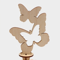 Салфетница деревянная «Бабочки», 24,5×9×8 см, на пьедестале Салфетница деревянная «Бабочки», 24,5×9×8 см, на пьедестале