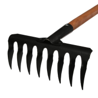 Грабли прямые, витой зуб, 8 зубцов, металл, деревянный черенок, Greengo Грабли прямые, витой зуб, 8 зубцов, металл, деревянный черенок, Greengo