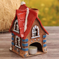 Аромалампа Домик «Катрин», ручная работа, микс 9,5 см Аромалампа Домик «Катрин», ручная работа, микс 9,5 см