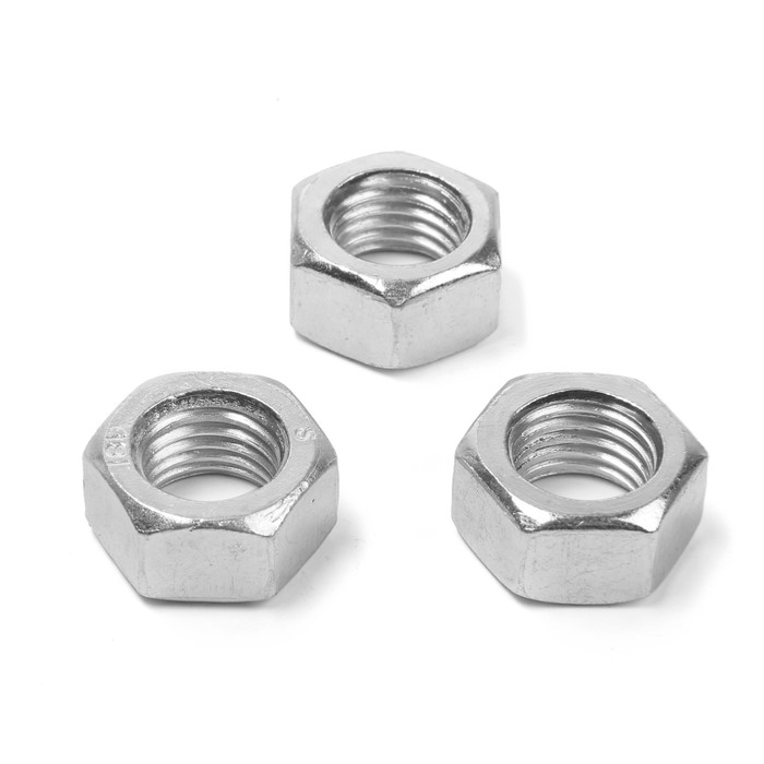 Гайка ТУНДРА, шестигранная, DIN 934, класс прочности 6, оцинкованная, М16, 1 кг Гайка ТУНДРА, шестигранная, DIN 934, класс прочности 6, оцинкованная, М16, 1 кг