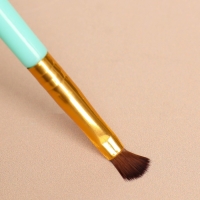 Набор кистей для макияжа, 4 предмета, цвет бирюзовый/золотистый Набор кистей для макияжа, 4 предмета, цвет бирюзовый/золотистый