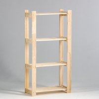 Стеллаж деревянный "Альфа 117" 117,8х64х28 см, 4 полки Стеллаж деревянный "Альфа 117" 117,8х64х28 см, 4 полки