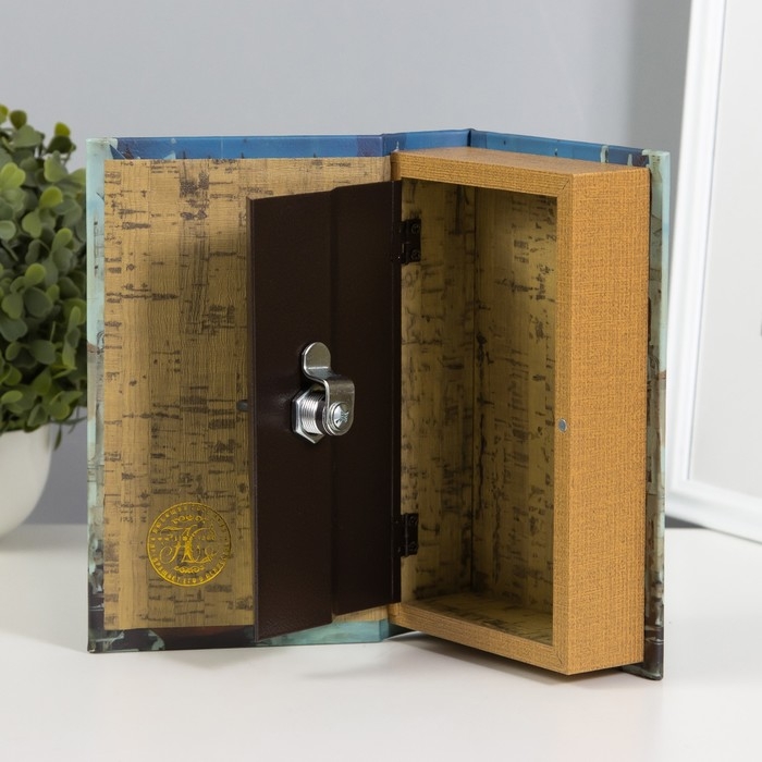 Сейф-книга дерево, кожзам "Венеция" 21х13х5 см