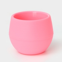 Горшок для цветов с поддоном &laquo;Япония&raquo;, 125 мл, d=8 см, h=6,5 см, цвет розовый