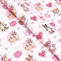 Бумага упаковочная глянцевая "Корги", 70 &times; 100 см,1 лист