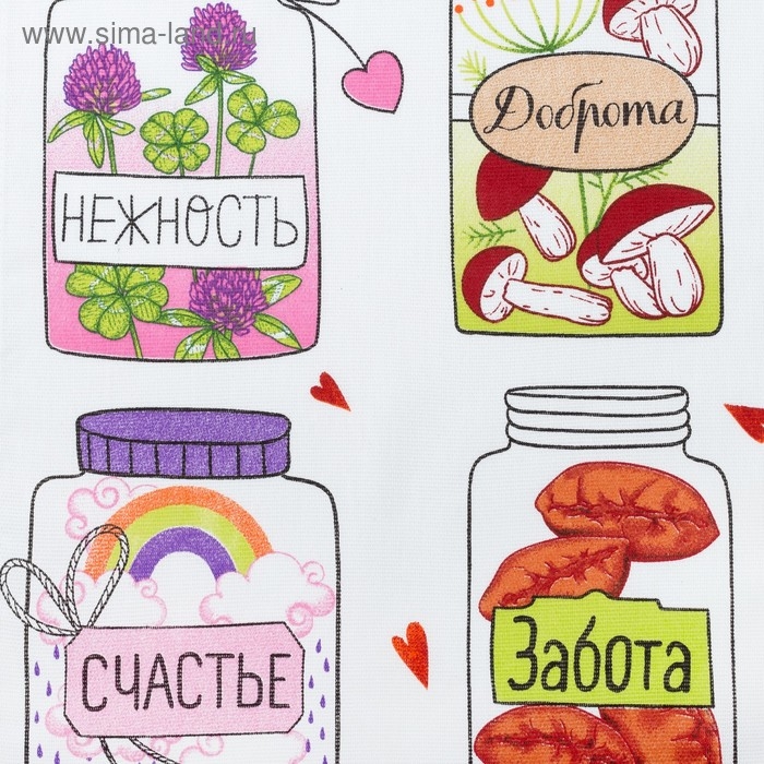 Полотенце кухонное &laquo;Любовь, теплота&raquo;, нежность 34*60 см