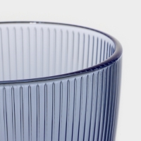 Стакан низкий стеклянный &laquo;Концепто Страйпи&raquo;, 250 мл, цвет синий