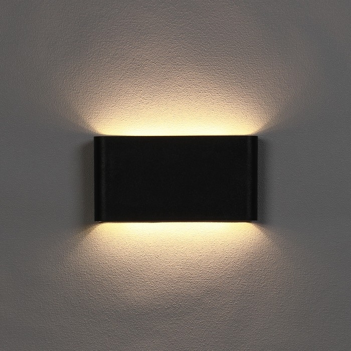 Светильник фасадный «Гловер», FSD-085, 10 Вт, 3000К, IP65, 220 В, пластик, черный Светильник фасадный «Гловер», FSD-085, 10 Вт, 3000К, IP65, 220 В, пластик, черный