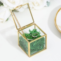 Шкатулка для колец "Куб", 6х6х6 см, стекло Шкатулка для колец "Куб", 6х6х6 см, стекло