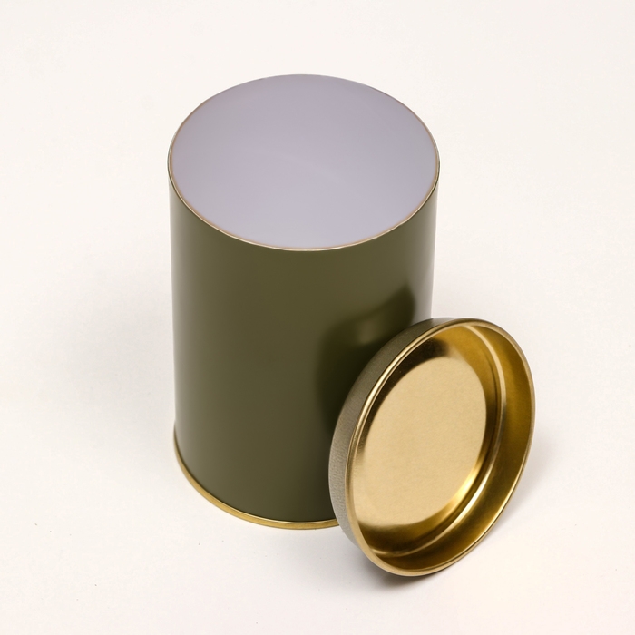 Тубус 73х110 мм (90 мм внутренняя высота), картон, хаки, металлическая крышка Тубус 73х110 мм (90 мм внутренняя высота), картон, хаки, металлическая крышка
