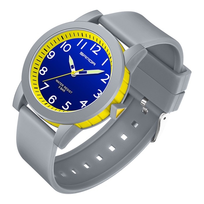 Часы наручные детские, d-3.4 см, водонепроницаемые, светящиеся, ремешок силикон, серые Часы наручные детские, d-3.4 см, водонепроницаемые, светящиеся, ремешок силикон, серые