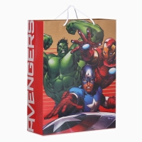 Пакет подарочный крафт, 40х31х11.5 см, Мстители Пакет подарочный крафт, 40х31х11.5 см, Мстители