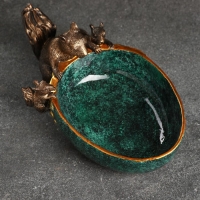 Конфетница "Белка" малахит