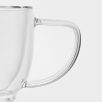 Кружка стеклянная с двойными стенками Magistro &laquo;Дуо&raquo;, 280 мл, 13,5&times;9,5&times;8 см