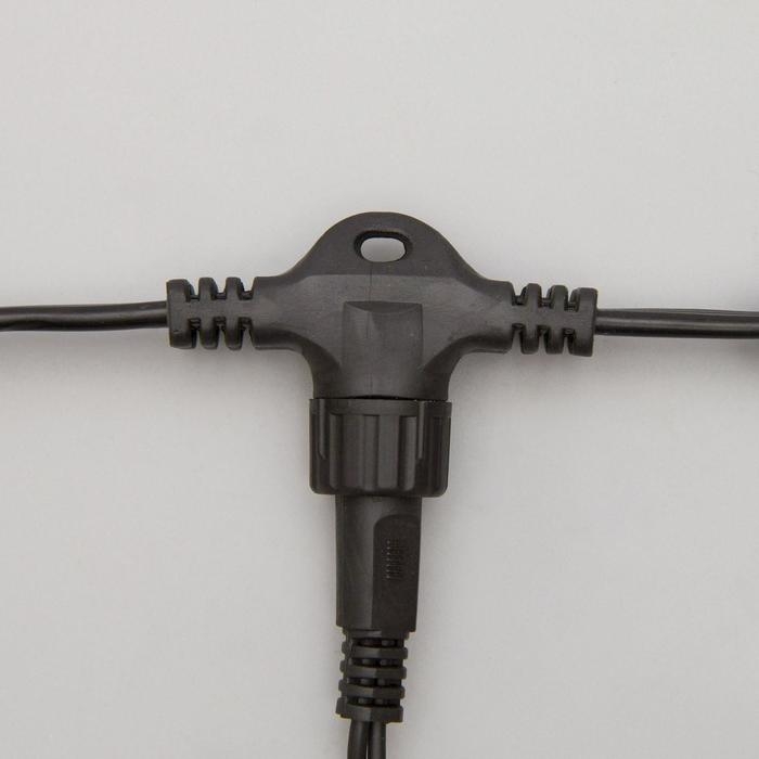 Гирлянда &laquo;Занавес&raquo; 2 &times; 6 м, IP44, УМС, тёмная нить, 1440 LED, свечение тёплое белое, 220 В