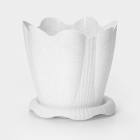 Горшок с поддоном &laquo;Эдельвейс&raquo;, 3 л, цвет мраморный