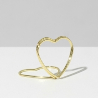 Ценникодержатель с зажимом &laquo;Сердце&raquo; набор 5шт., 3&times;2,5&times;1,2 см, цвет золото