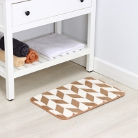 Коврик для ванной и туалета Доляна «Ралли», 40×60 см, цвет коричневый Коврик для ванной и туалета Доляна «Ралли», 40×60 см, цвет коричневый