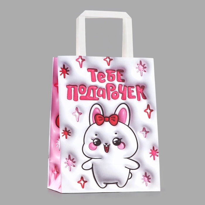 Пакет подарочный &laquo;Подарочек&raquo;, 20 &times; 11 &times; 27,7 см