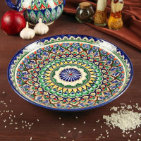 Ляган Риштанская Керамика "Узоры", 31 см, синий Ляган Риштанская Керамика "Узоры", 31 см, синий