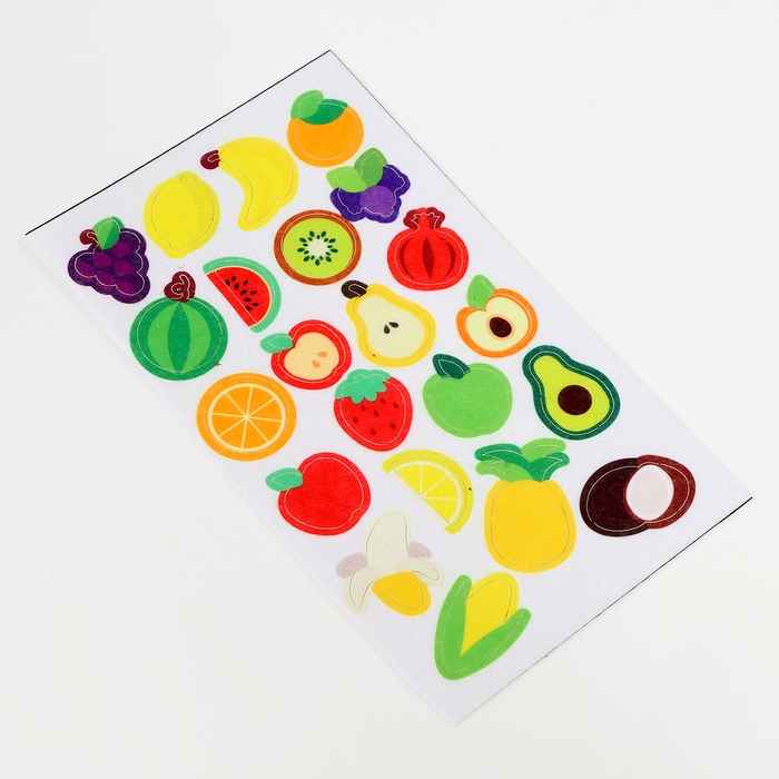 Наклейки из фетра &laquo;Фрукты&raquo;, 11 х 18,5 см, 22 шт