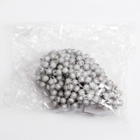 Новый год! Декоративные ягодки, серебряные, 7 &times; 6 &times; 7 см, 40 ягод