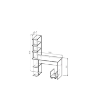 Стол компьютерный СК07, 1100х550х1590, Дуб молочный/Венге Стол компьютерный СК07, 1100х550х1590, Дуб молочный/Венге