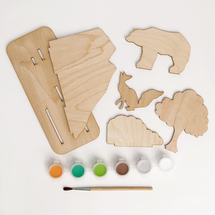 Роспись по дереву &laquo;Лесная прогулка&raquo;, сувенир