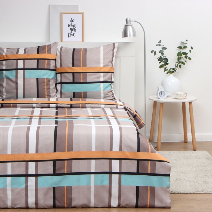 Постельное бельё Экономь и Я дуэт «Клетка» (вид 3) 143х215см-2шт, 215х220см, 70х70см-2шт, полисатин, 80г/м² Постельное бельё Экономь и Я дуэт «Клетка» (вид 3) 143х215см-2шт, 215х220см, 70х70см-2шт, полисатин, 80г/м²