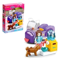 Конструктор Розовая мечта «Поилка для собак и машинка», 91 деталь Конструктор Розовая мечта «Поилка для собак и машинка», 91 деталь