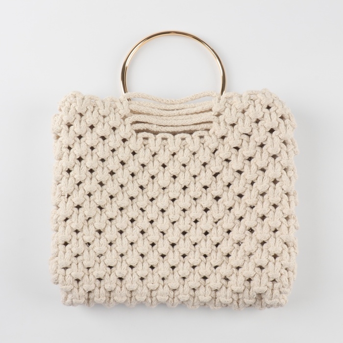 Ручки для сумки &laquo;Круг&raquo;, металлические, d = 10 см, 2 шт, цвет золотой