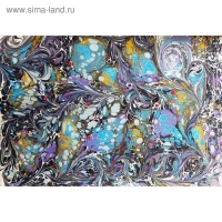 Набор красок для рисования в технике "Эбру", 5 цветов по 18 мл, загуститель, 13 г, "Аква-Колор"