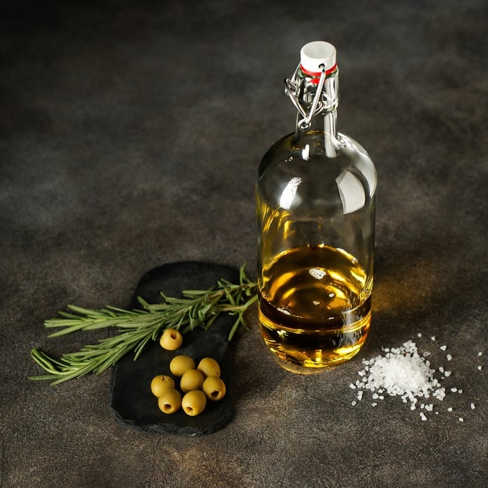 Бутылка бугельная с пробкой, 1 л, цвет прозрачный Бутылка бугельная с пробкой, 1 л, цвет прозрачный