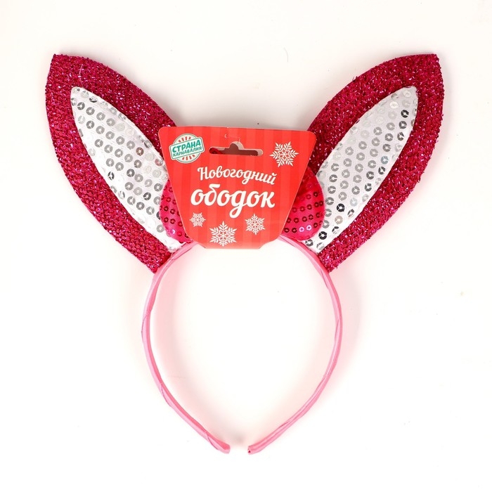 Карнавальный ободок &laquo;Зайка&raquo; с бантиком, цвета МИКС