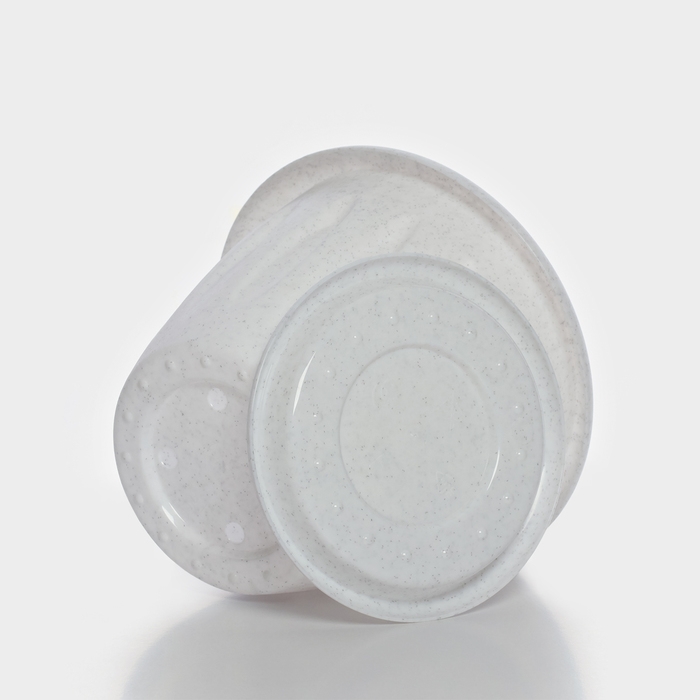 Горшок с поддоном «Фелиция», 900 мл, цвет мраморный Горшок с поддоном «Фелиция», 900 мл, цвет мраморный