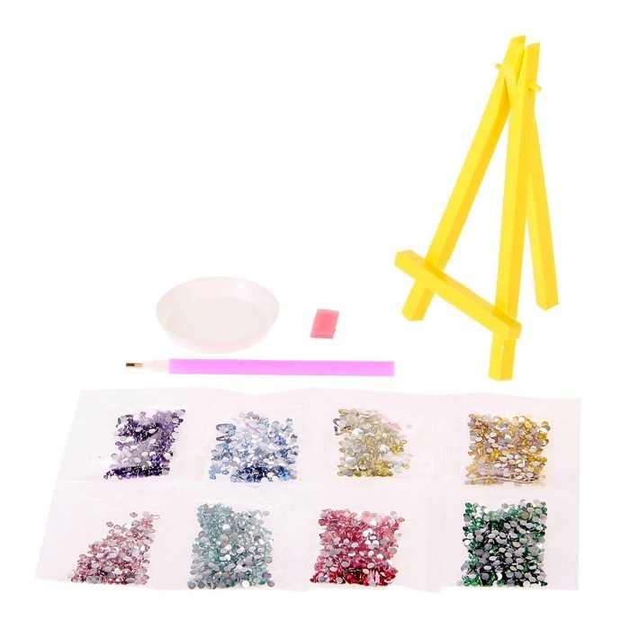 Алмазная мозаика с частичным заполнением на подставке для детей &laquo;Любимой мамочке!&raquo;, 10 х 15 см