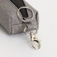 Ключница на молнии, длина 16 см, кольцо, карабин, цвет серый Ключница на молнии, длина 16 см, кольцо, карабин, цвет серый