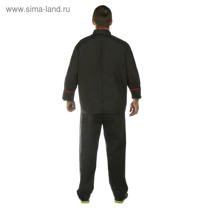 Костюм шеф-повара гладкокрашенный, тиси, р. 48-50, цвет чёрный Костюм шеф-повара гладкокрашенный, тиси, р. 48-50, цвет чёрный