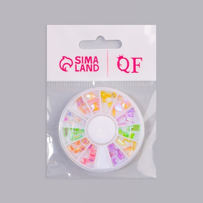 Стразы фигурные для декора ногтей «Асорти», разноцветные Стразы фигурные для декора ногтей «Асорти», разноцветные