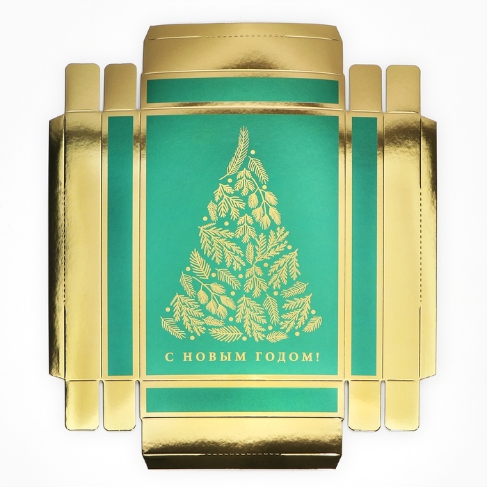 Новый год. Коробка подарочная новогодняя складная &laquo;Ёлочка&raquo;, 21 х 15 х 7 см, Новый год