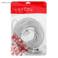 Патч-корд LuazON, UTP, 15 м, серый Патч-корд LuazON, UTP, 15 м, серый