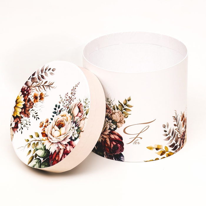 Набор шляпных коробок 5 в 1 Набор шляпных коробок 5 в 1 "Пёстрые цветы" , 22 х 19,5 , 14 х 13 см