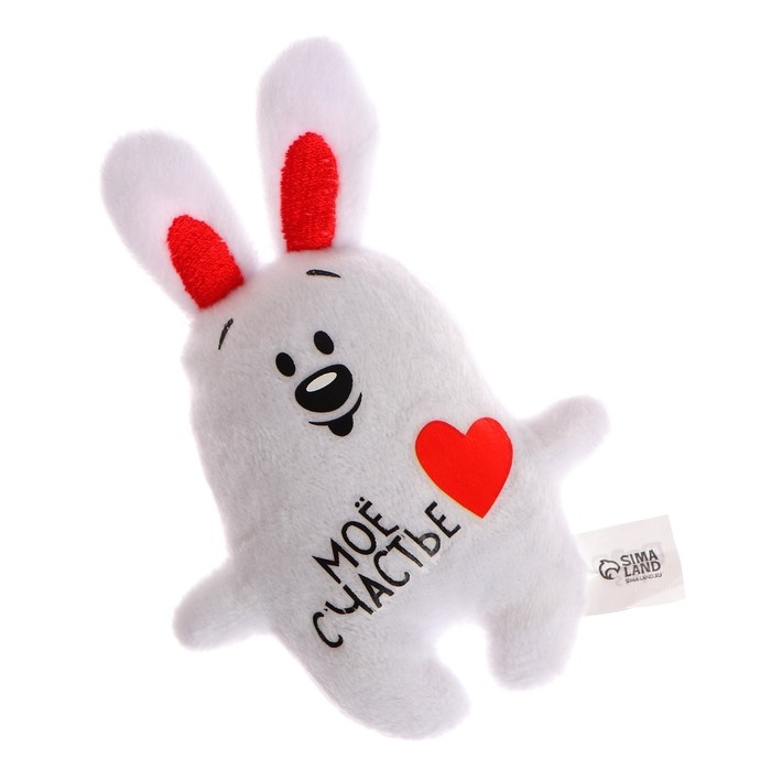 Мягкая игрушка-магнит «Мое счастье», зайчик Мягкая игрушка-магнит «Мое счастье», зайчик