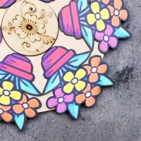 Подставка под горячее "Цветочный горшок", D=20 см, можжевельник Подставка под горячее "Цветочный горшок", D=20 см, можжевельник