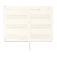 Ежедневник недатированный, A5, 136 листов, кожзам, deVENTE. Tailor, твердая обложка с поролоном, хлястик, перфорация, ляссе, блок 70%, сиреневый