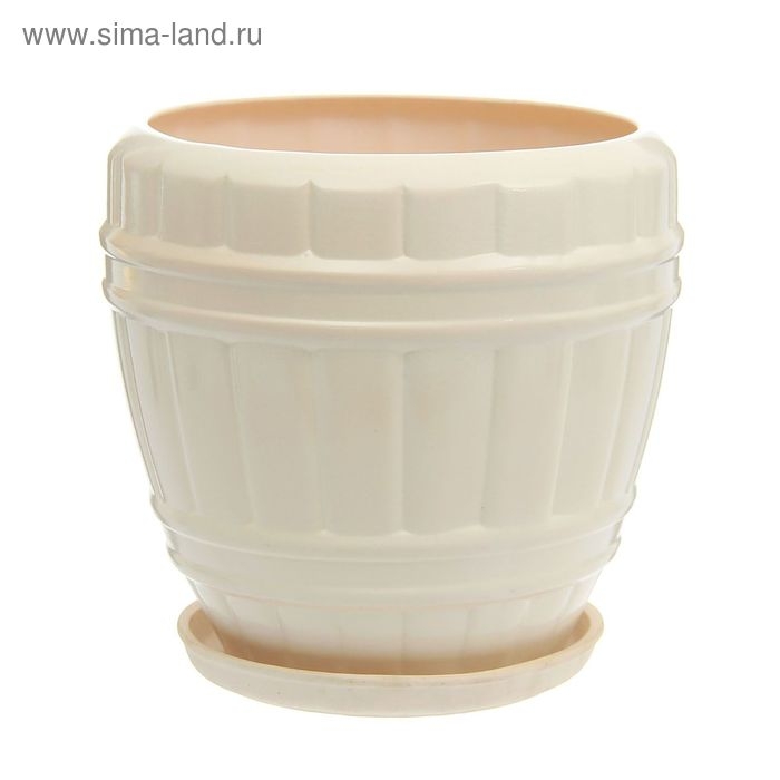 Горшок цветочный "Кадушка 2" белый 12л
